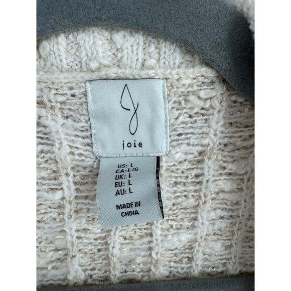 Joie Open Front Southwest Duster Cardigan Sweater Womens Large Cream Beige - Picture 9 of 12